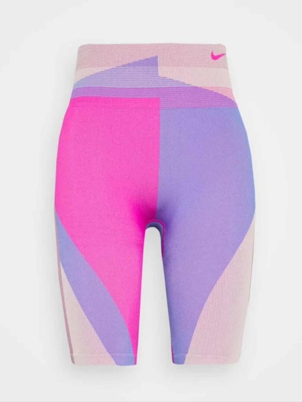 Nike Colorblock High-Rise Bike Shorts - Hot Pink, Lavender & Pale Pink